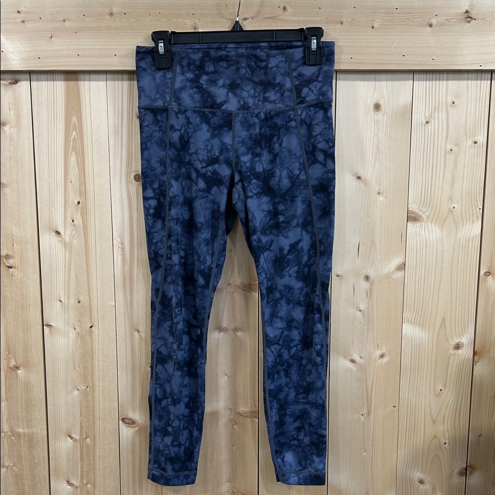 EUC Athleta Powervita Blue Tie Dye Salutation Ankle Tight Legging, medium